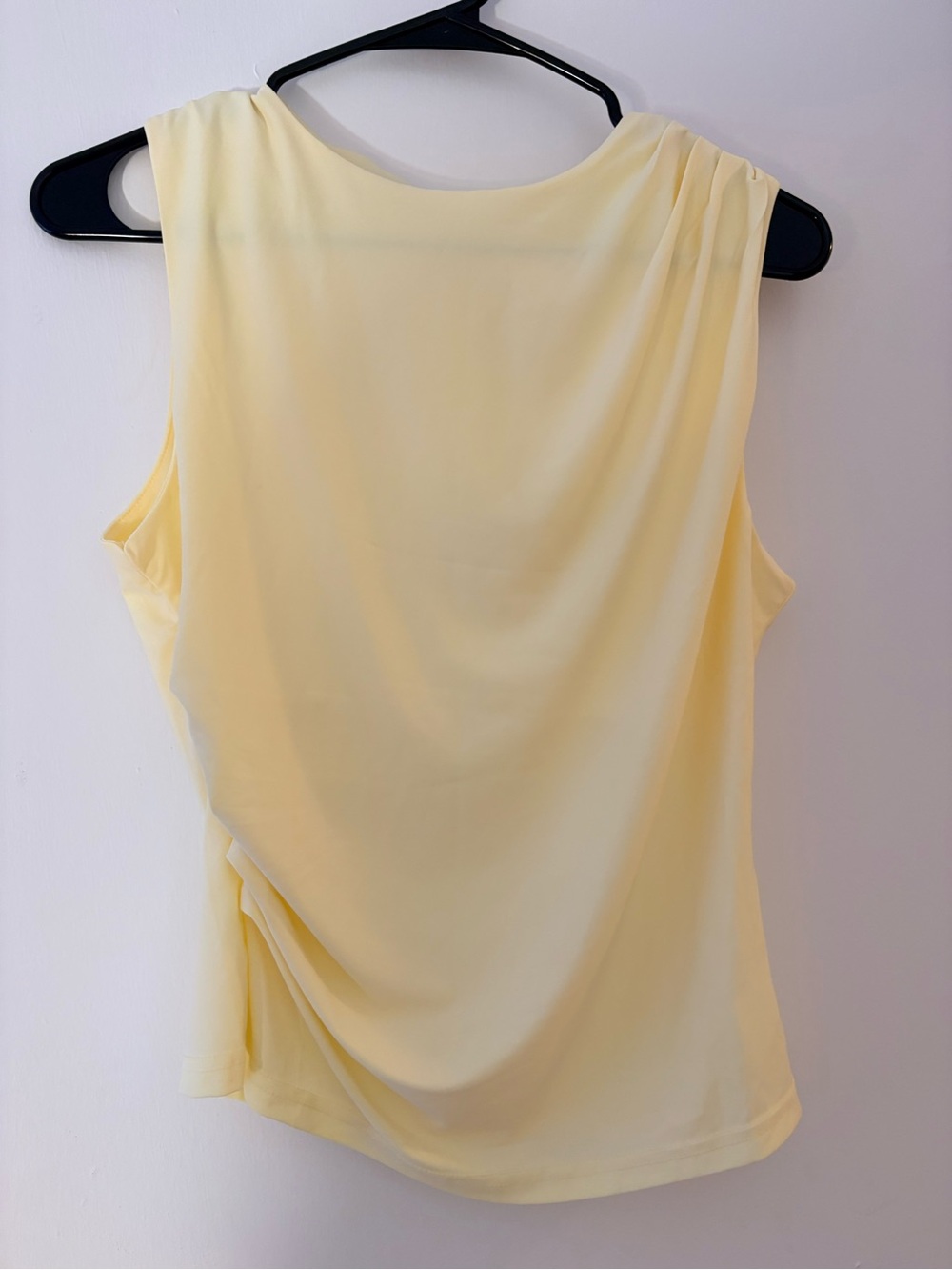 SHEIN Pale Yellow Sleeveless Drape Tank